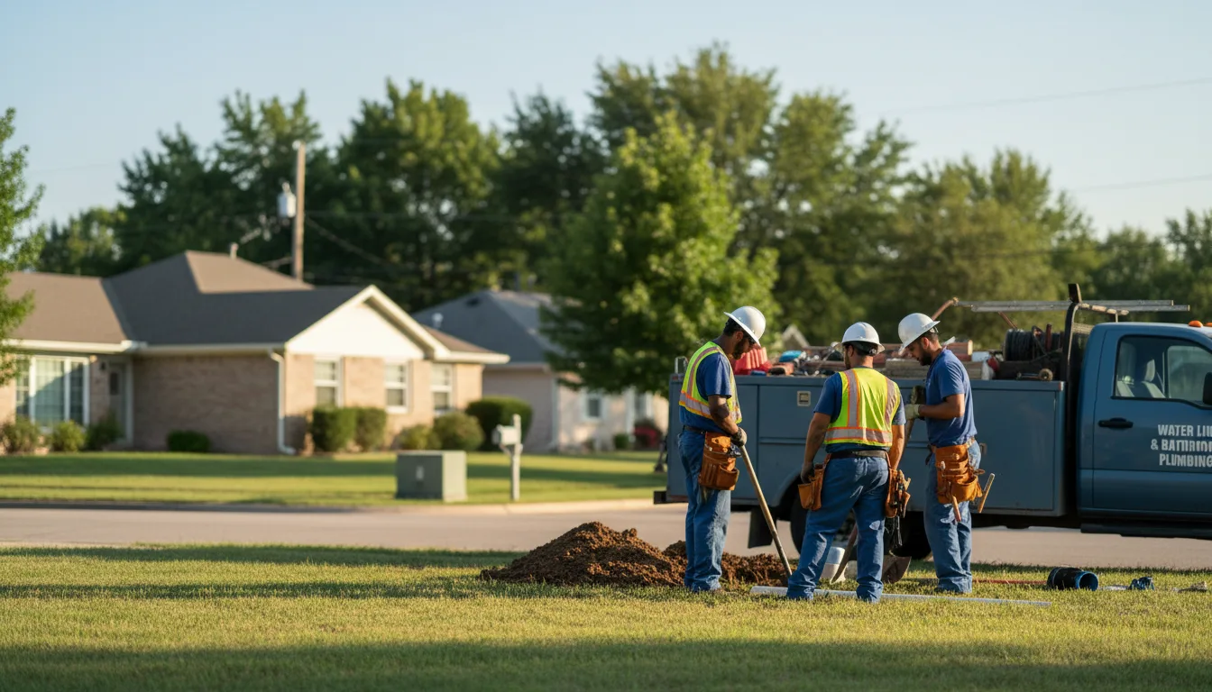 Residential water line and bathroom plumbing service in Coalton, OH